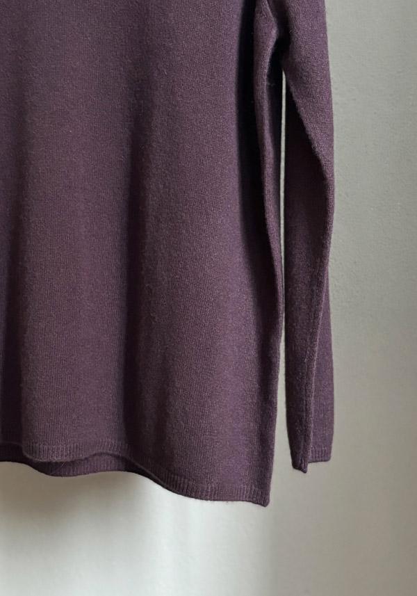 Rose & Lini MIRROR IN THE SKY CASHMERE V-NECK SWEATER PLAIN CHICORY Shopping Online