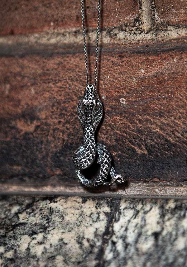 Rose & Lini SIMONA TAGLIAFERRI “COBRA PENDANT NECKLACE J226 BD” BLACK DIAMONDS Outlet