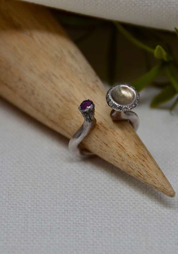 Rose & Lini ROSAMARIA SILVER AND GOLD “BEKA” RING In Vendita