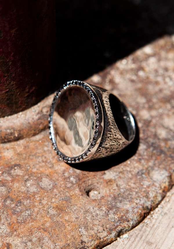 Rose & Lini SIMONA TAGLIAFERRI LARGE “MOON RING J164” BLACK DIAMONDS Saldi