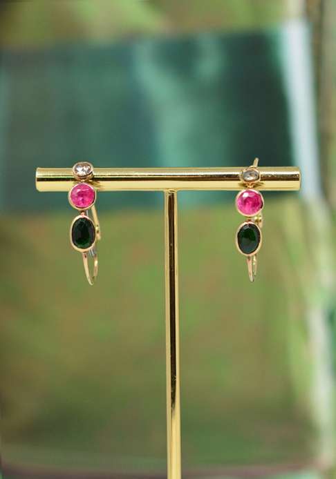 Rose & Lini DORETTE GREEN TOURMALINE EARRINGS I Più Venduti