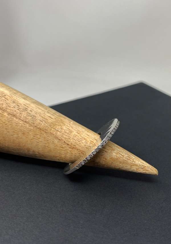 Rose & Lini ROSAMARIA “BRENNA” DIAMONDS SILVER RING In Saldo