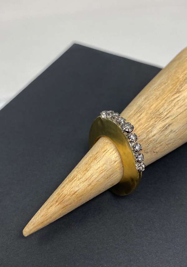 Rose & Lini ROSAMARIA “BRENNON” DIAMONDS COPPER RING Spedizione gratuita