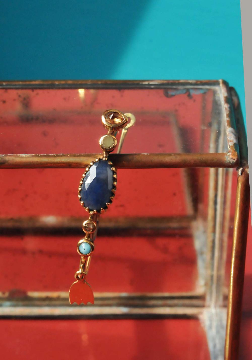 Rose & Lini DORETTE GOLD & BLUE EARRINGS Black Friday