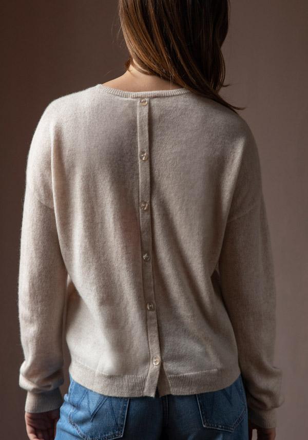 Rose & Lini ABSOLUT CASHMERE “PULL LISA” WHEAT Super Saving Price