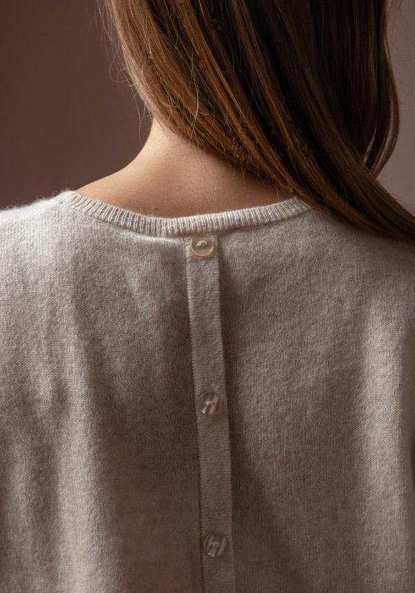 Rose & Lini ABSOLUT CASHMERE “PULL LISA” WHEAT Super Saving Price