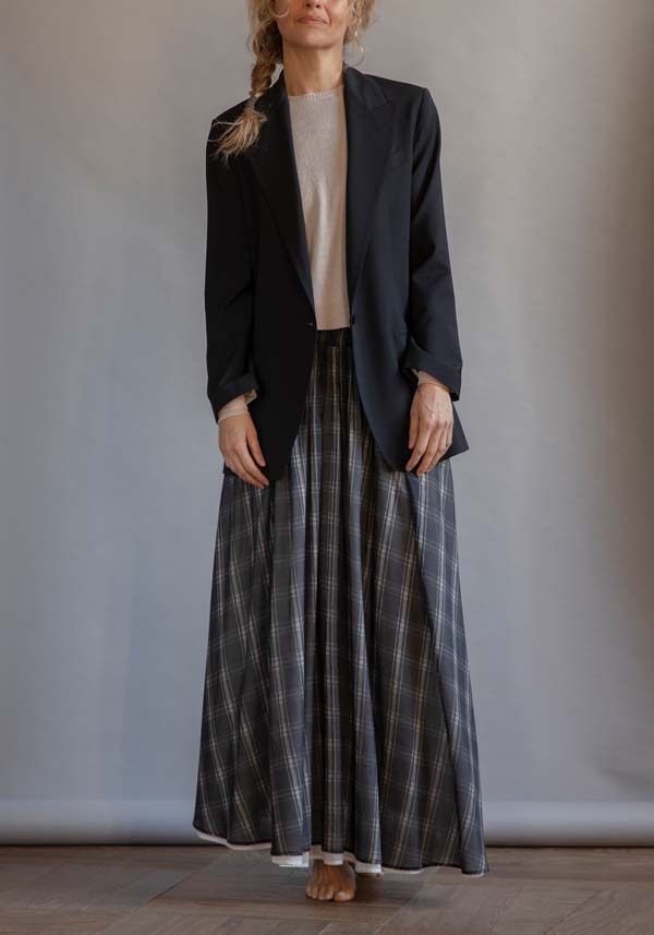 Rose & Lini KILTIE WOOL “DESOTO JACKET” BLACK Rilascio limitato