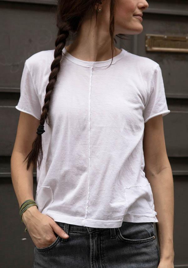Rose & Lini MJW WHITE COTTON T-SHIRT “2461” Ultimo giorno