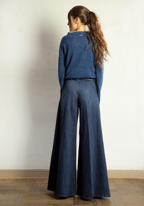 Rose & Lini PS. DON’T FORGET ME “GRACE” DENIM WIDE LEG JEANS Fino al 60% di sconto