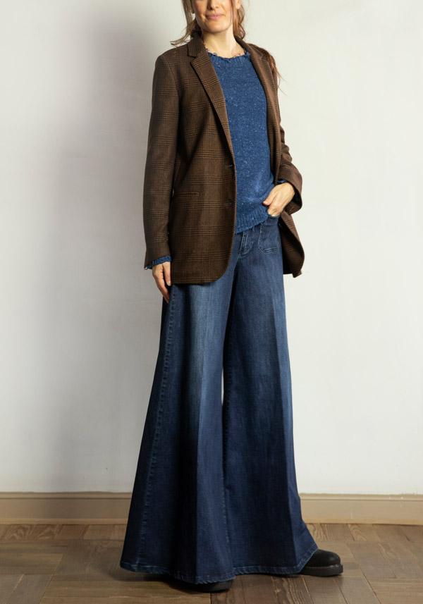 Rose & Lini PS. DON’T FORGET ME “GRACE” DENIM WIDE LEG JEANS Fino al 60% di sconto