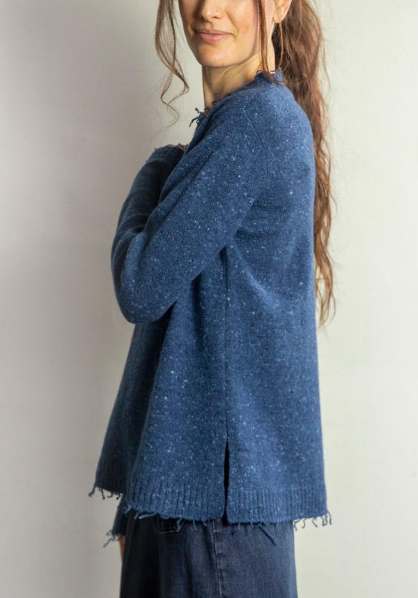 Rose & Lini ARCHIVIOB LAMB WOOL & CASHMERE “PULL 1852” ACCADEMIA BLUE Trasporto libero internazionale