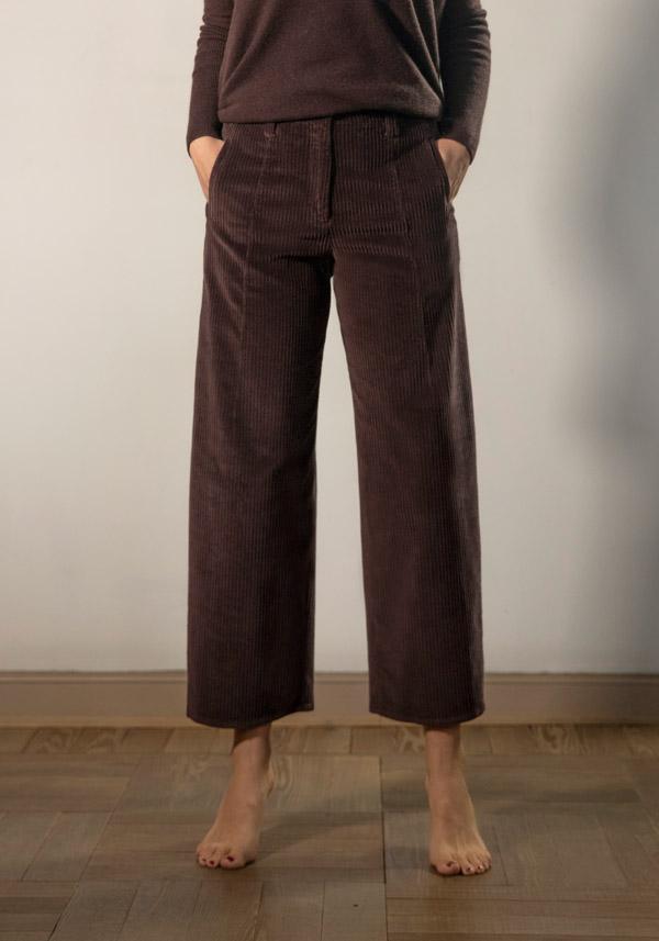 Rose & Lini BARBARA TANI “PANTS 462 V03” CORDUROY CHOCO BROWN Officina