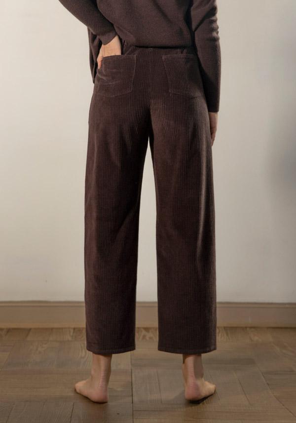 Rose & Lini BARBARA TANI “PANTS 462 V03” CORDUROY CHOCO BROWN Officina