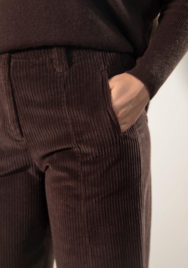 Rose & Lini BARBARA TANI “PANTS 462 V03” CORDUROY CHOCO BROWN Officina