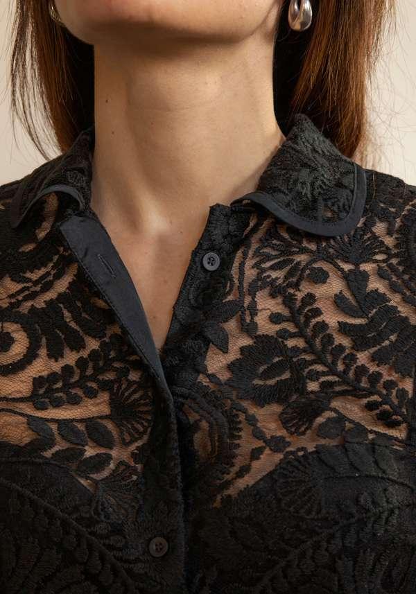 Rose & Lini CO.GO LACE “SHIRT 307” BLACK In vendita