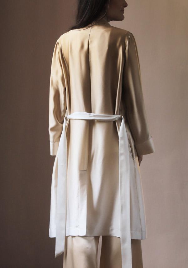 Rose & Lini SLEEP NO MORE SILK “SNM04” GOLD DUSTY COAT 50% di sconto per tempo limitato