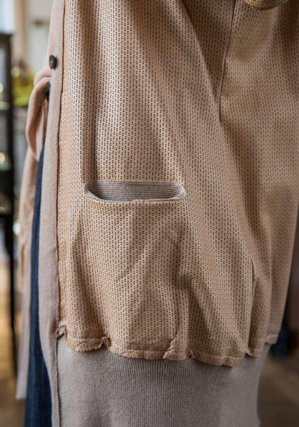 Rose & Lini GIORGIO BRATO CAMEL SUEDE LEATHER “CARDIGAN OVER” Sconti questo mese