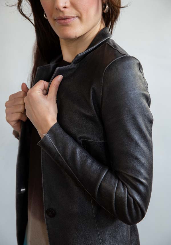 Rose & Lini GIORGIO BRATO LEATHER “BLAZER” VINTAGE BLACK 2025