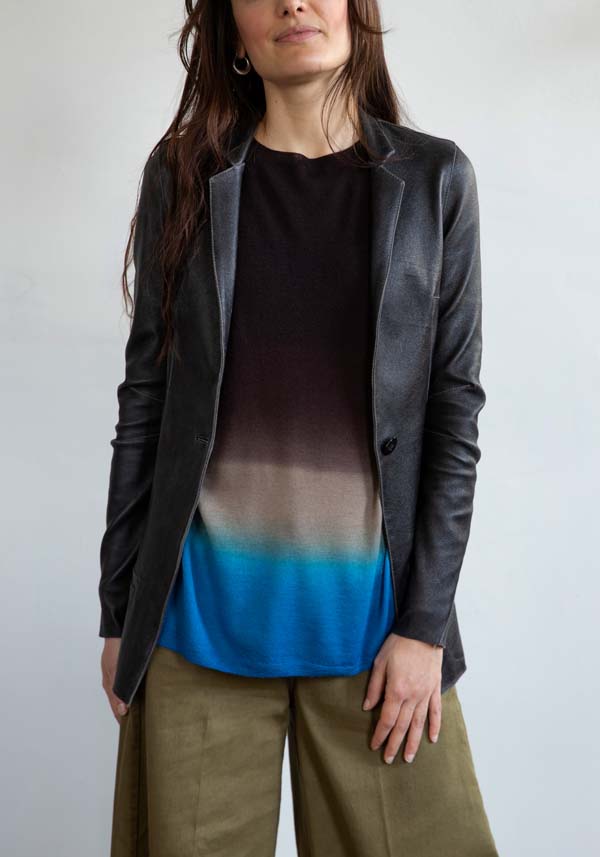 Rose & Lini GIORGIO BRATO LEATHER “BLAZER” VINTAGE BLACK 2025