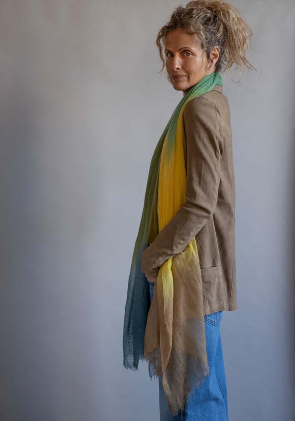Rose & Lini GIORGIO BRATO SUEDE LEATHER “BLAZER” TAUPE Nuovo