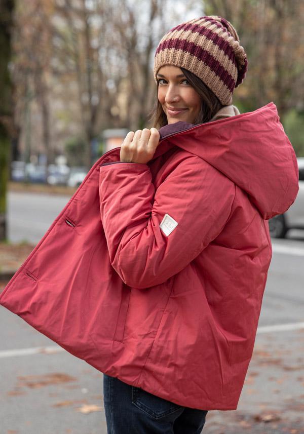 Rose & Lini OOF WEAR REVERSIBLE “JACKET 9006” BORDEAUX & FUCSIA Promozione