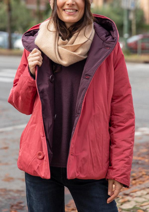 Rose & Lini OOF WEAR REVERSIBLE “JACKET 9006” BORDEAUX & FUCSIA Promozione
