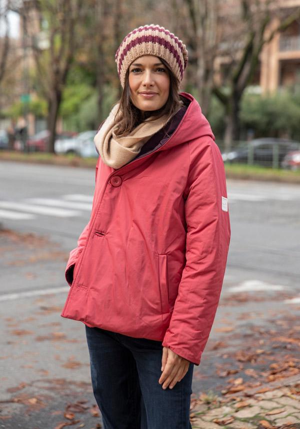 Rose & Lini OOF WEAR REVERSIBLE “JACKET 9006” BORDEAUX & FUCSIA Promozione