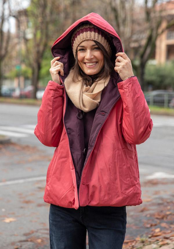 Rose & Lini OOF WEAR REVERSIBLE “JACKET 9006” BORDEAUX & FUCSIA Promozione
