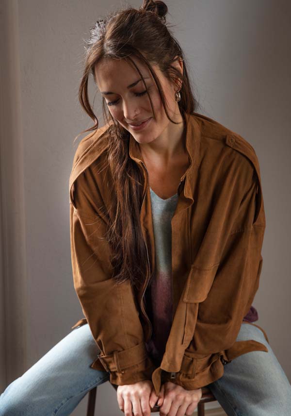 Rose & Lini GIORGIO BRATO SUEDE LEATHER “JACKET 21052” RUM Pezzi Unici