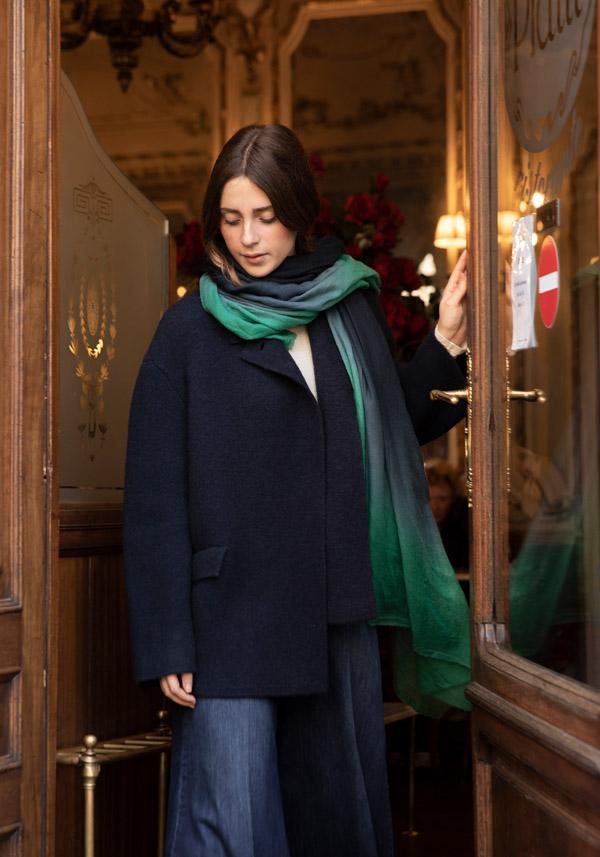 Rose & Lini BOBOUTIC WOOL JACKET “4765” NAVY Prezzo Ridotto