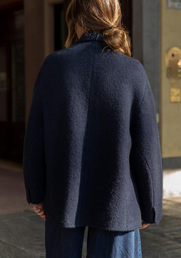 Rose & Lini BOBOUTIC WOOL JACKET “4765” NAVY Prezzo Ridotto