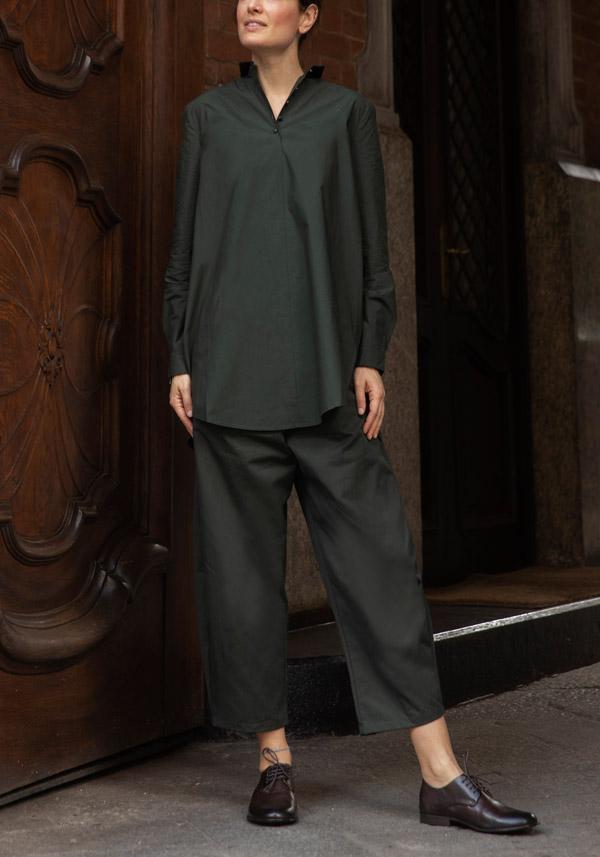 Rose & Lini APUNTOB COTTON “PANT 540” FOREST GREEN Sottocosto