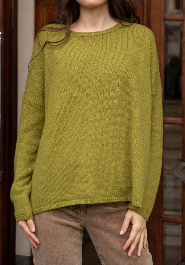 Rose & Lini APUNTOB CASHMERE & ALPACA “PULL 1890” GRASS GREEN Convenienza