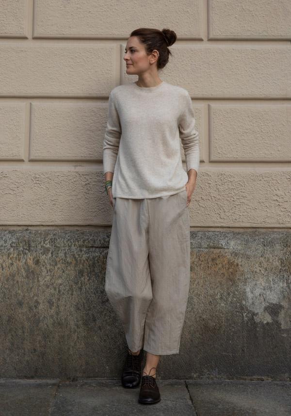Rose & Lini APUNTOB WOOL “PANT 540” SAND Sconto