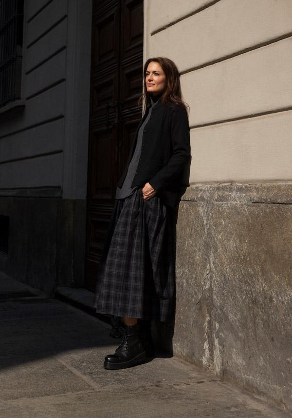 Rose & Lini APUNTOB COTTON “SKIRT 1883” ASPHALT GREY Economico