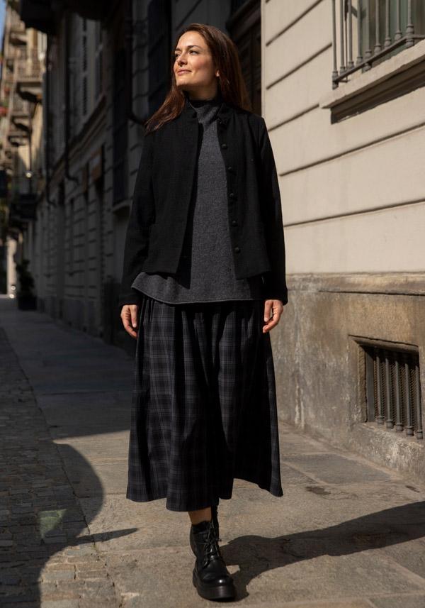Rose & Lini APUNTOB COTTON “SKIRT 1883” ASPHALT GREY Economico