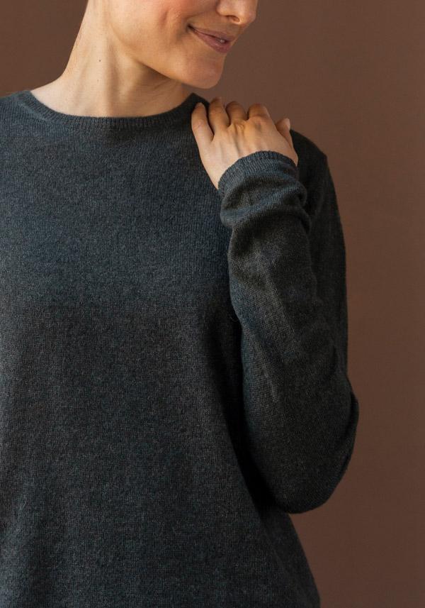 Rose & Lini APUNTOB SILK & CASHMERE “PULL 1889” FOREST GREEN Online