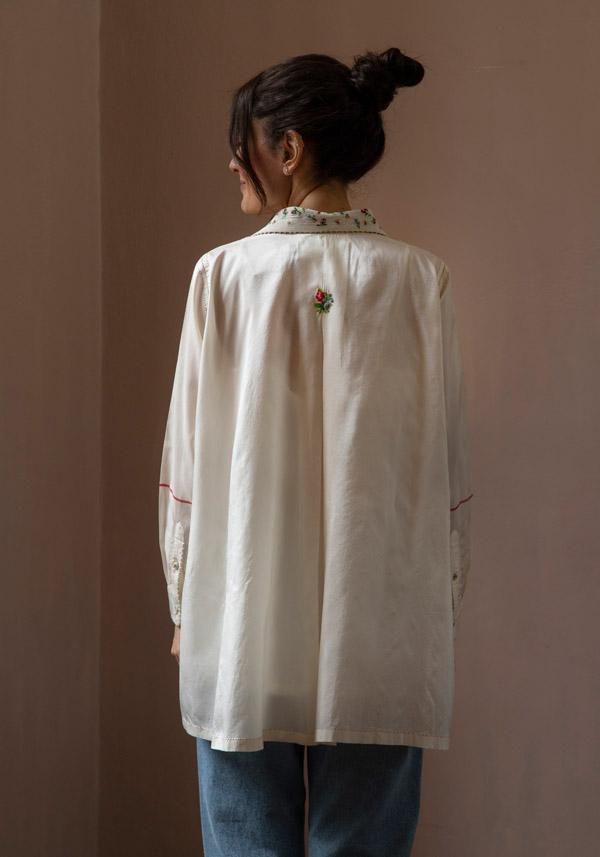 Rose & Lini PERO “PLA01” PEARL EMBROIDERED SHIRT Saldi