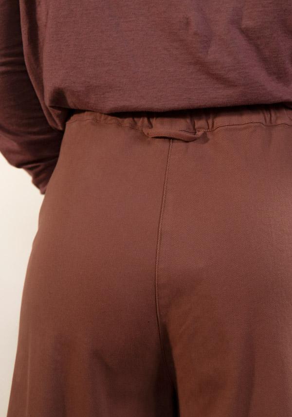 Rose & Lini BARBARA TANI COTTON “PANTS 457 C01” TERRA Saldi Di Fabbrica
