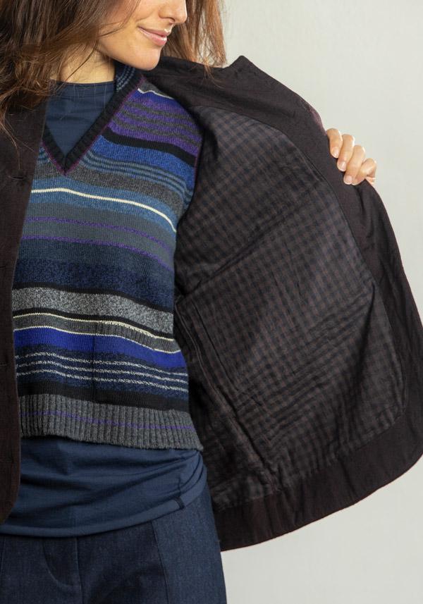 Rose & Lini AODRESS COTTON “JACKET 14” DARK BROWN Spedizione gratuita