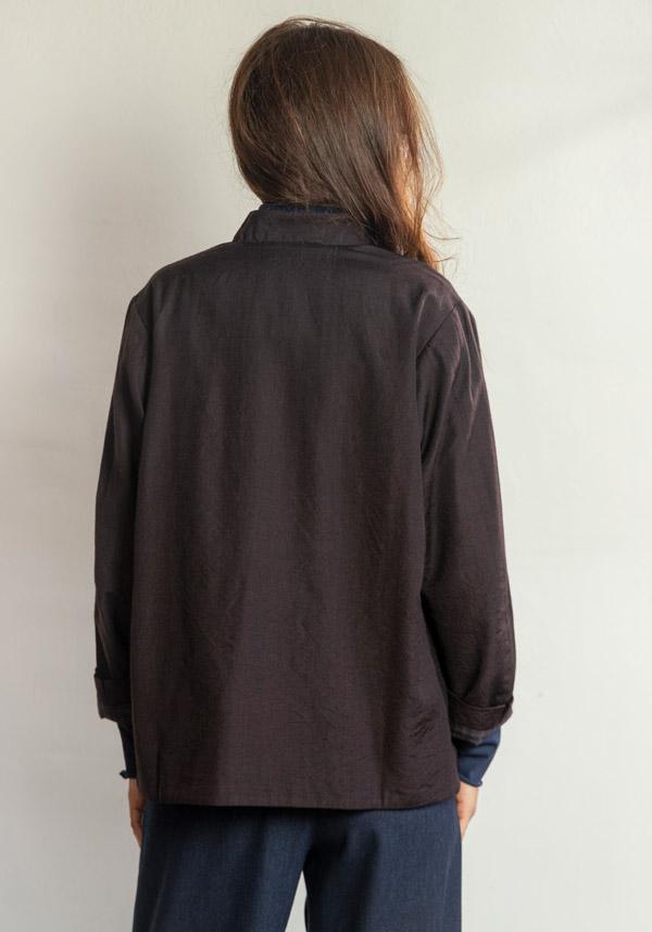 Rose & Lini AODRESS COTTON “JACKET 14” DARK BROWN Spedizione gratuita
