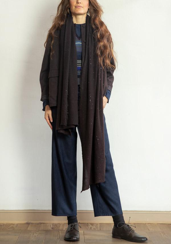 Rose & Lini AODRESS COTTON “JACKET 14” DARK BROWN Spedizione gratuita