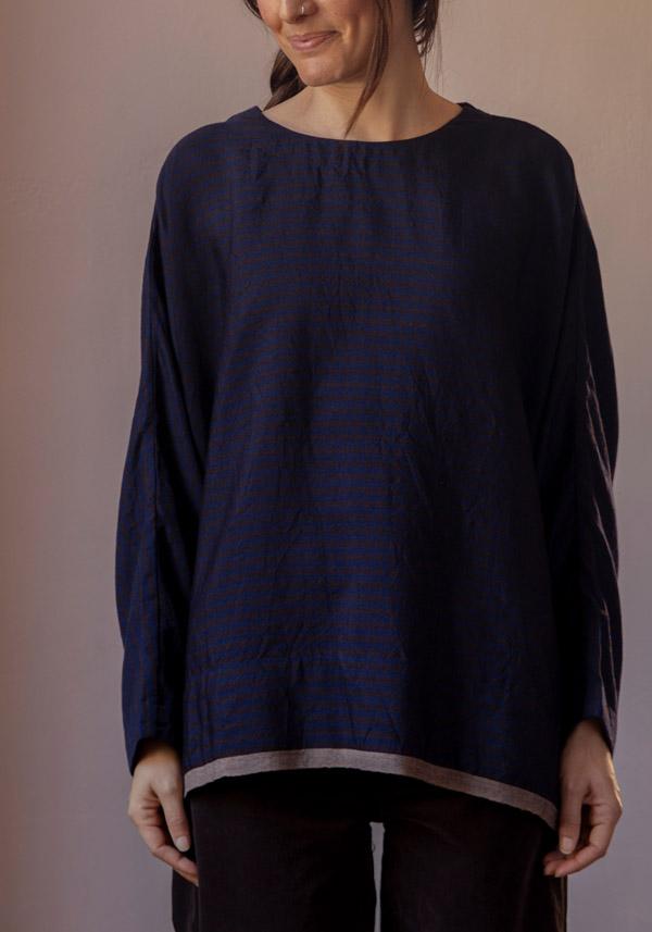 Rose & Lini AODRESS WOOL “BLOUSE 1” DARK BROWN Prezzo di fabbrica