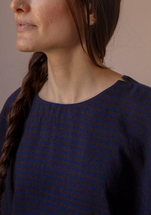Rose & Lini AODRESS WOOL “BLOUSE 1” DARK BROWN Prezzo di fabbrica