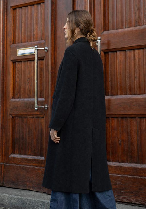 Rose & Lini BOBOUTIC WOOL BLACK LONG COAT “4778” Flash Sale