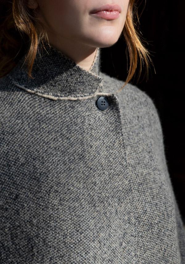 Rose & Lini BOBOUTIC WOOL & CASHMERE “4758” BLACK & CREAM COAT Fornitura limitata