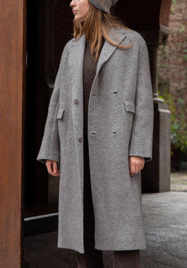 Rose & Lini BOBOUTIC WOOL GREY LONG COAT “4778” Shopping online