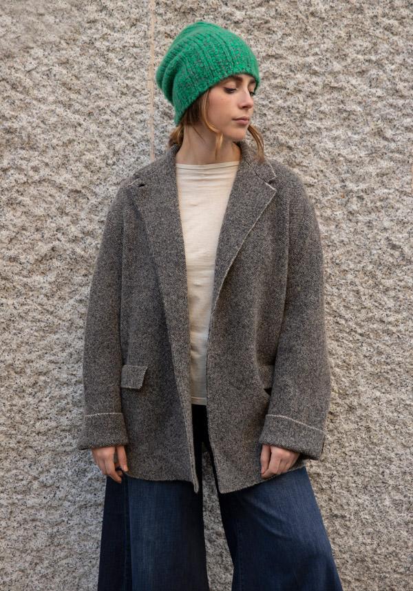 Rose & Lini BOBOUTIC WOOL & CASHMERE JACKET “4757” BLACK & CREAM Vendite stagionali