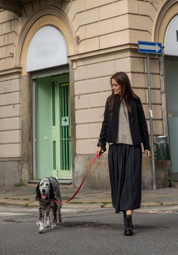 Rose & Lini APUNTOB SILK “SKIRT 1883” BLACK Cyber Monday