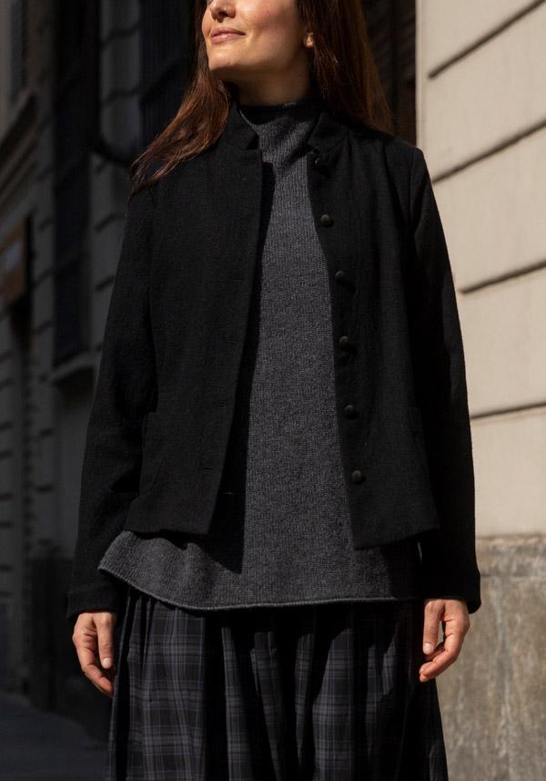 Rose & Lini APUNTOB VIRGIN WOOL “JACKET 1878” BLACK Offerta per la Festa della Mamma